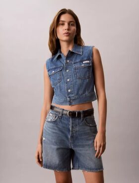 Denim Sleeveless Vest