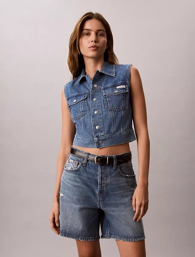 Denim Sleeveless Vest Denim Sleeveless Vest