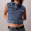 Denim Sleeveless Vest Denim Sleeveless Vest