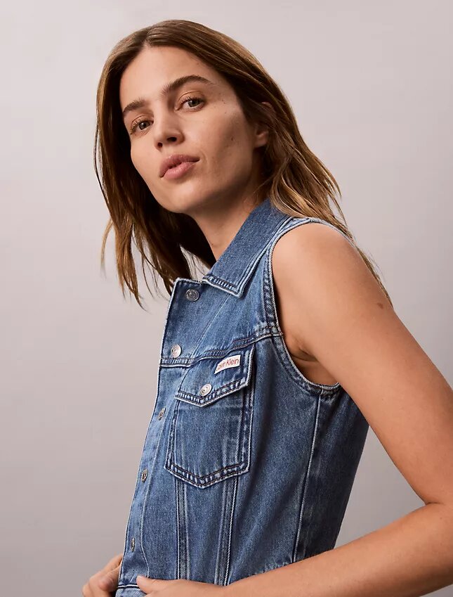 Denim Sleeveless Vest Denim Sleeveless Vest