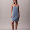 Denim Strappy Mini Dress