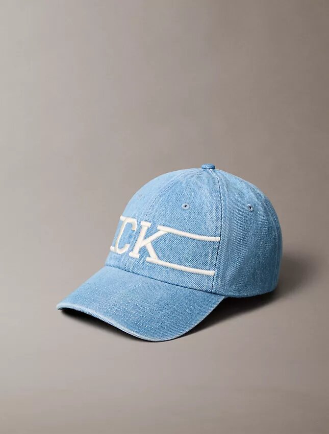 Denim Varsity Monogram Logo Baseball Cap Denim Varsity Monogram Logo Baseball Cap