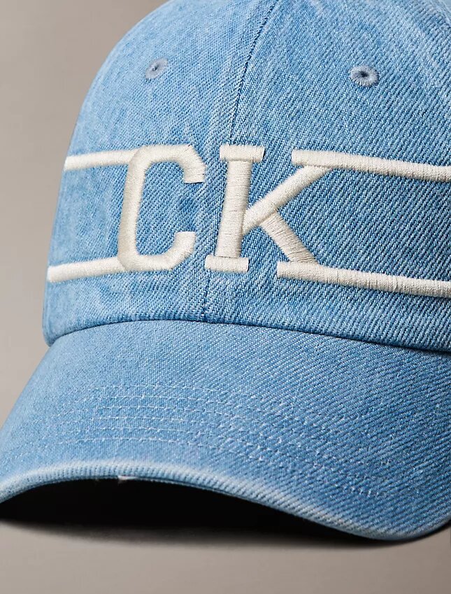 Denim Varsity Monogram Logo Baseball Cap Denim Varsity Monogram Logo Baseball Cap