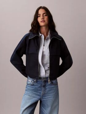 Denim Windbreaker Jacket