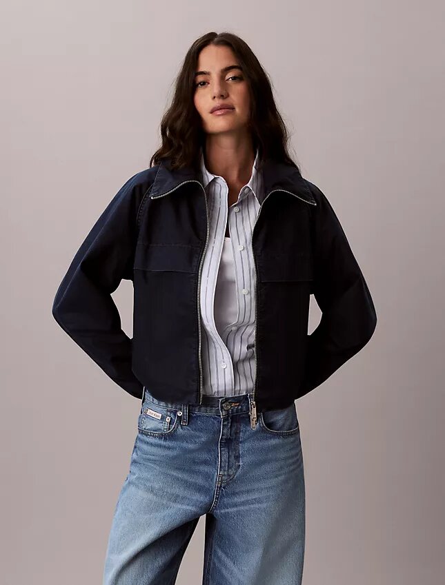 Denim Windbreaker Jacket Denim Windbreaker Jacket