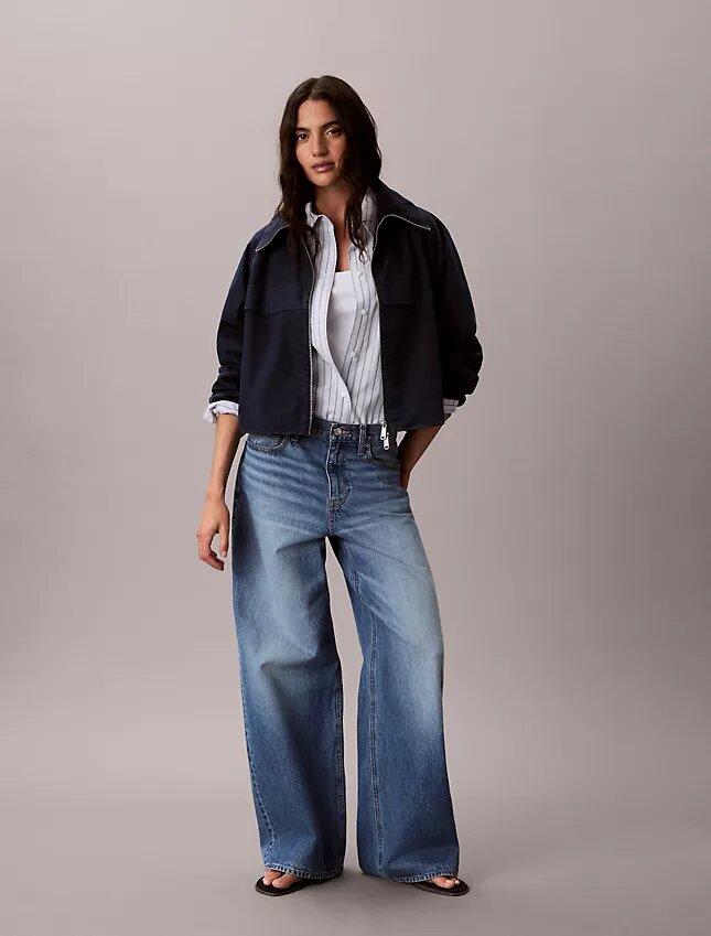 Denim Windbreaker Jacket Denim Windbreaker Jacket