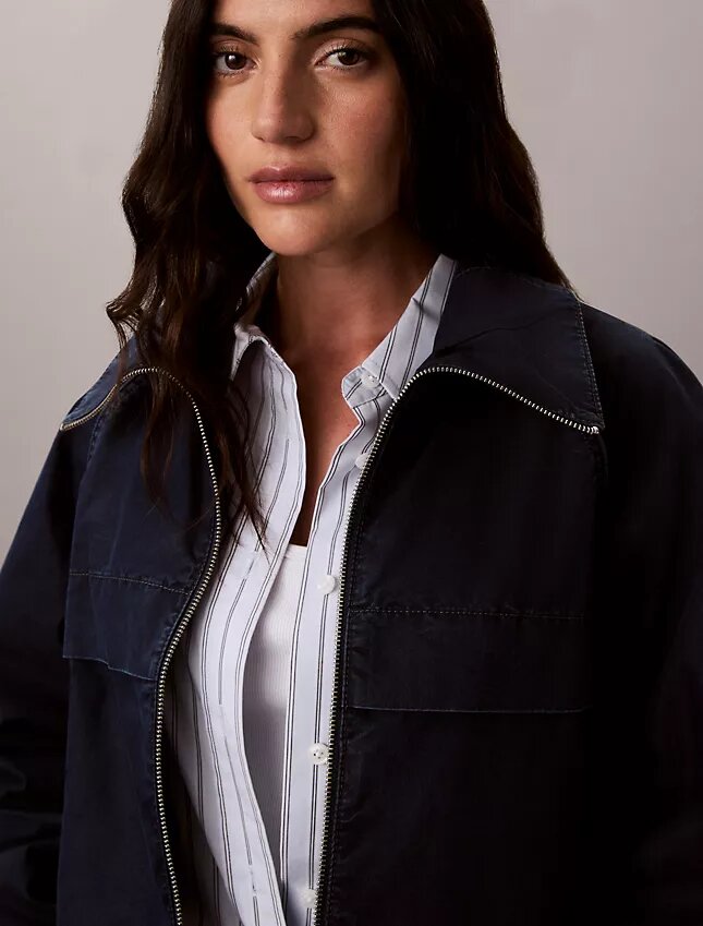 Denim Windbreaker Jacket Denim Windbreaker Jacket