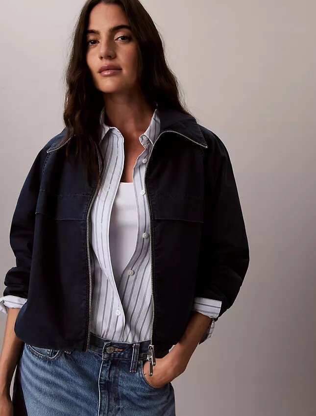 Denim Windbreaker Jacket Denim Windbreaker Jacket