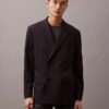 Double-Breasted Wool Gabardine Blend Blazer Double-Breasted Wool Gabardine Blend Blazer