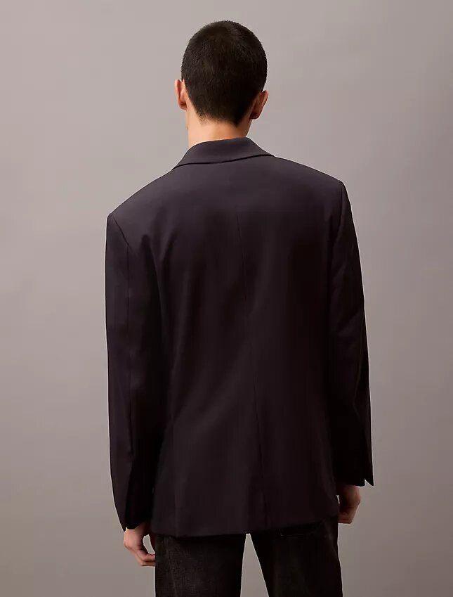 Double-Breasted Wool Gabardine Blend Blazer Double-Breasted Wool Gabardine Blend Blazer