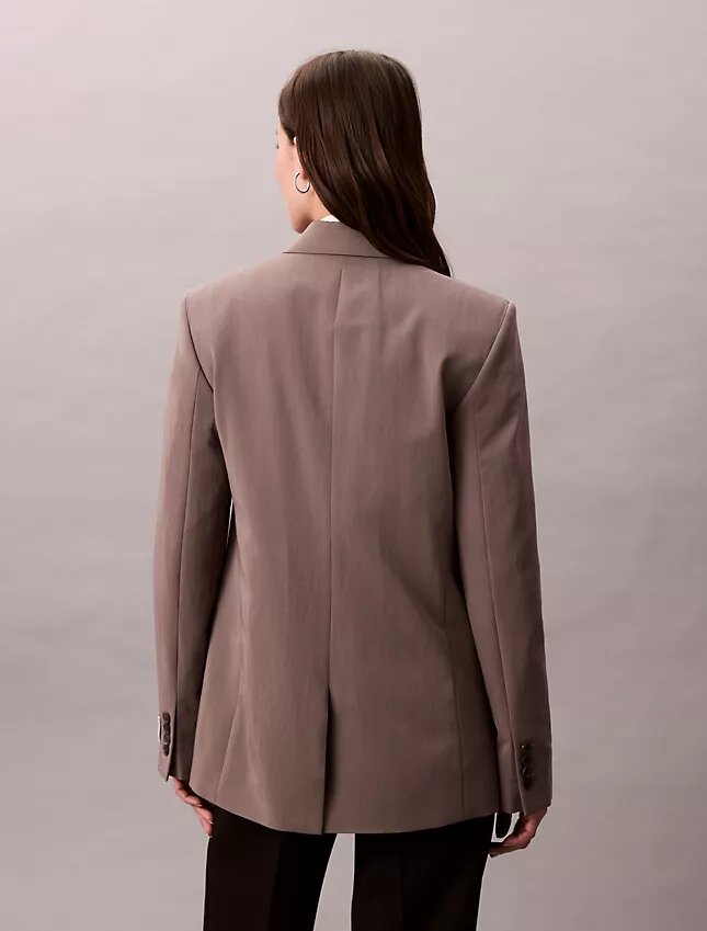 Double-Breasted Wool Gabardine Blend Blazer Double-Breasted Wool Gabardine Blend Blazer