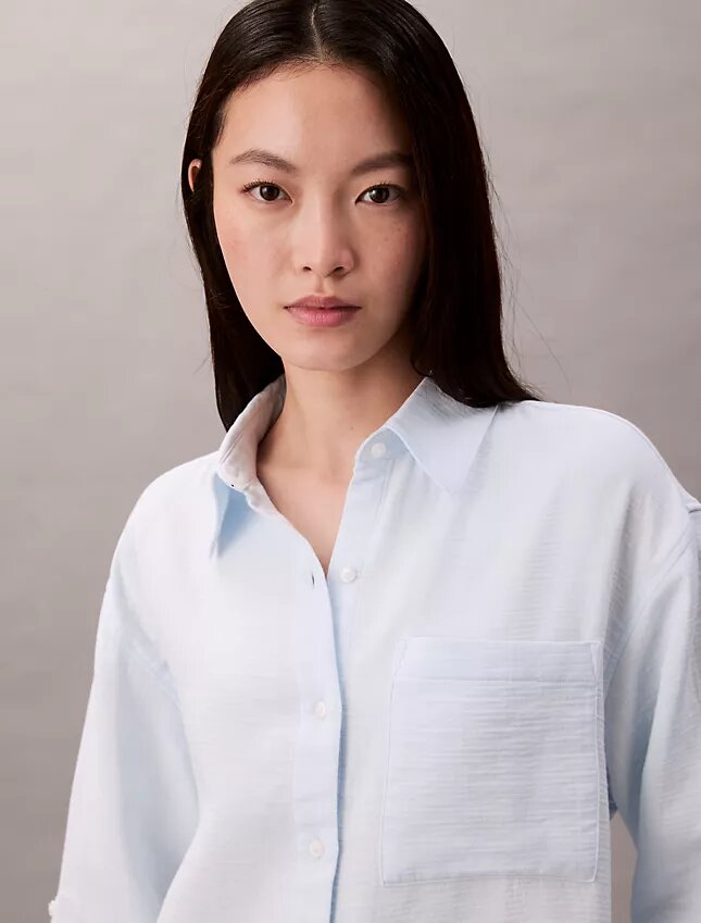 Double Gauze Roll Tab Shirt Double Gauze Roll Tab Shirt