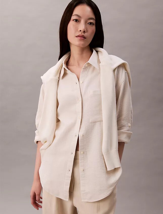 Double Gauze Roll Tab Shirt Double Gauze Roll Tab Shirt