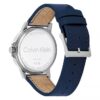 Emblem Dial Leather Strap Watch