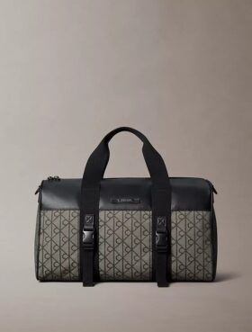 Emblem Jacquard Duffle Bag