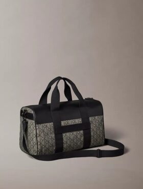 Emblem Jacquard Duffle Bag