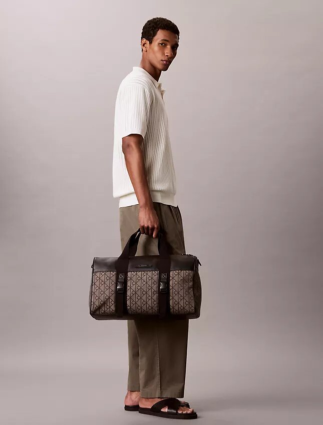 Emblem Jacquard Duffle Bag Emblem Jacquard Duffle Bag