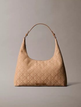 Emblem Jacquard Shoulder Bag