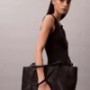 Emblem Logo Hardware Pebble Tote Bag Emblem Logo Hardware Pebble Tote Bag