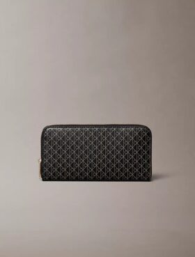 Emblem Logo Long Zip Wallet