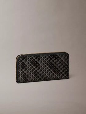 Emblem Logo Long Zip Wallet