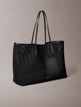 Emblem Logo Mesh Large Tote Bag