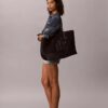 Emblem Logo Mesh Large Tote Bag Emblem Logo Mesh Large Tote Bag