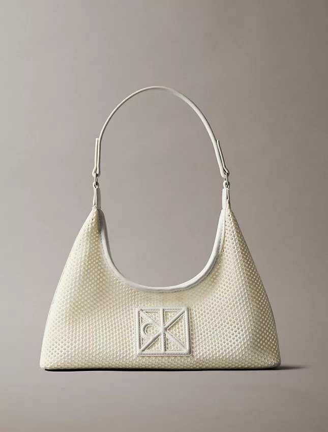 Emblem Logo Mesh Shoulder Bag Emblem Logo Mesh Shoulder Bag