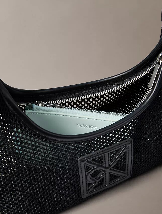 Emblem Logo Mesh Shoulder Bag Emblem Logo Mesh Shoulder Bag