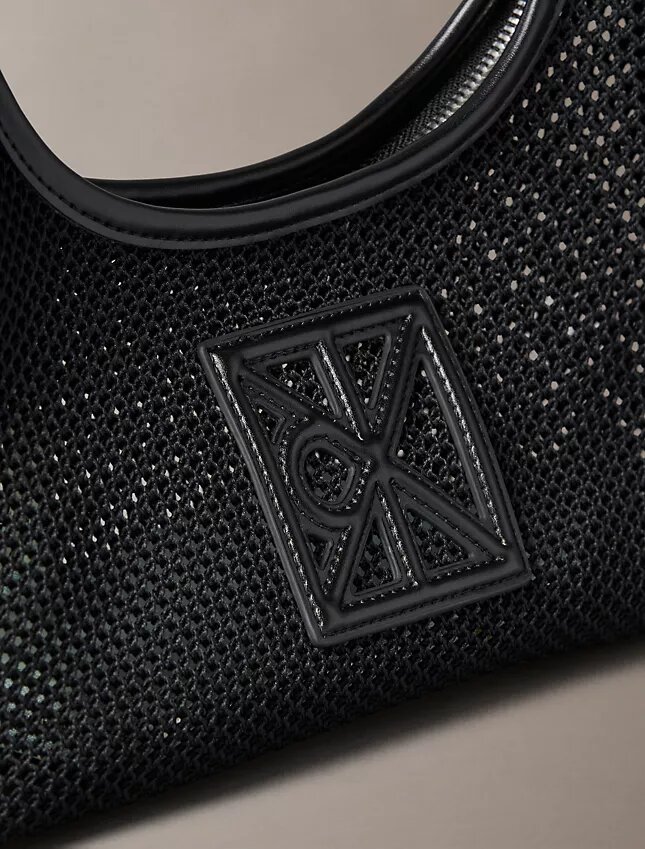 Emblem Logo Mesh Shoulder Bag Emblem Logo Mesh Shoulder Bag