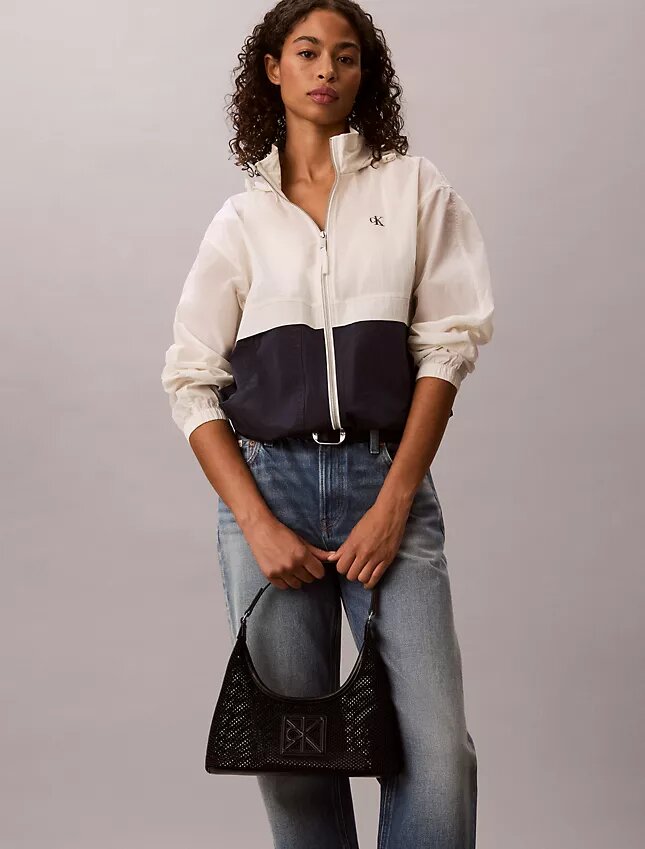 Emblem Logo Mesh Shoulder Bag Emblem Logo Mesh Shoulder Bag