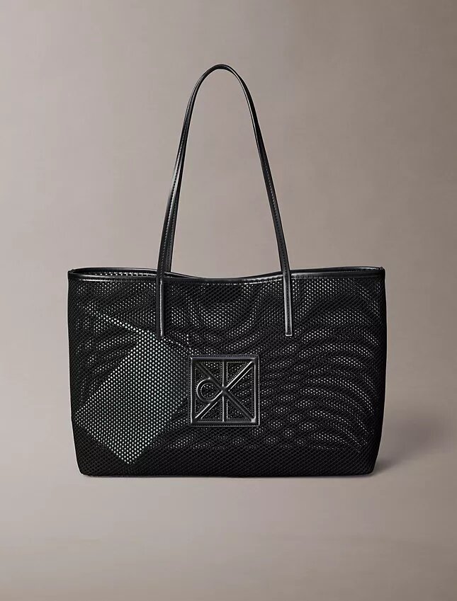 Emblem Logo Mesh Small Tote Bag Emblem Logo Mesh Small Tote Bag