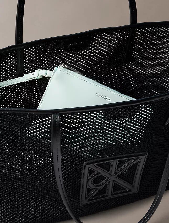 Emblem Logo Mesh Small Tote Bag Emblem Logo Mesh Small Tote Bag