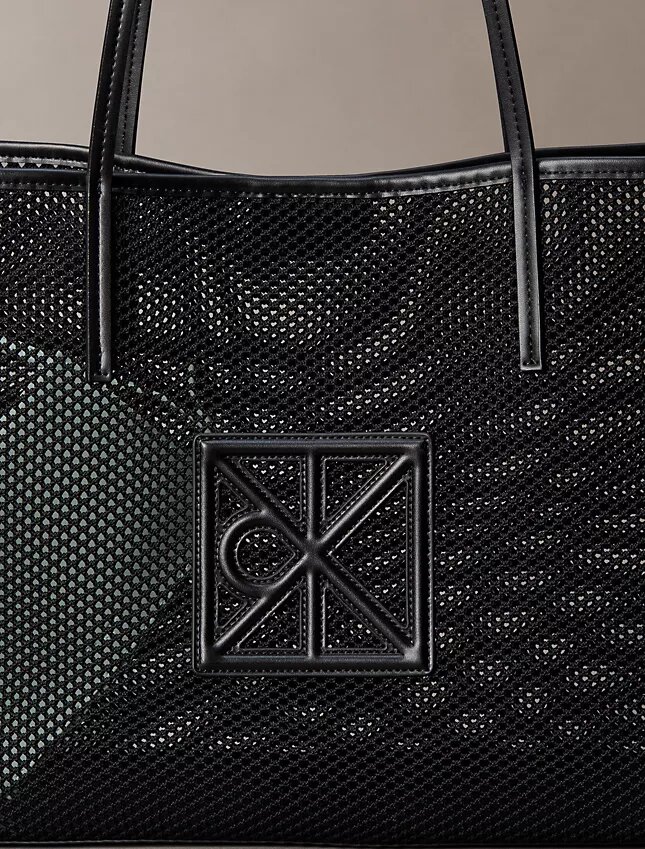 Emblem Logo Mesh Small Tote Bag Emblem Logo Mesh Small Tote Bag