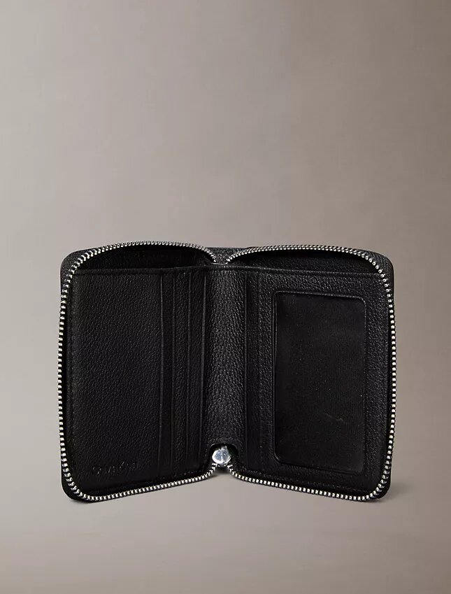 Embossed Allover Emblem Logo Zip Wallet Embossed Allover Emblem Logo Zip Wallet