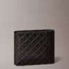 Embossed Allover Monogram Bifold Wallet with Coin Pouch Embossed Allover Monogram Bifold Wallet with Coin Pouch