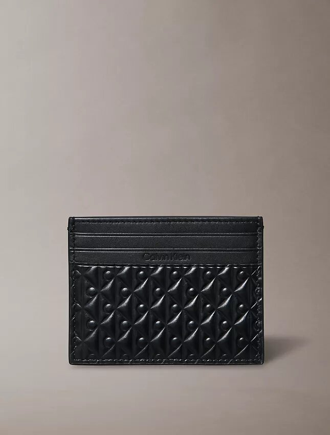 Embossed Allover Monogram Card Case Embossed Allover Monogram Card Case