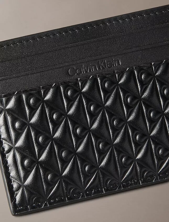 Embossed Allover Monogram Card Case Embossed Allover Monogram Card Case