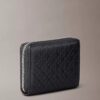 Embossed Allover Monogram Zip Coin Pouch Embossed Allover Monogram Zip Coin Pouch