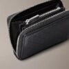 Embossed Allover Monogram Zip Coin Pouch Embossed Allover Monogram Zip Coin Pouch
