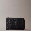 Embossed Allover Monogram Zip Wallet