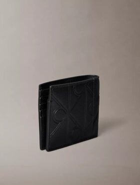 Embossed Emblem Logo Bifold Wallet with Coin Pouch