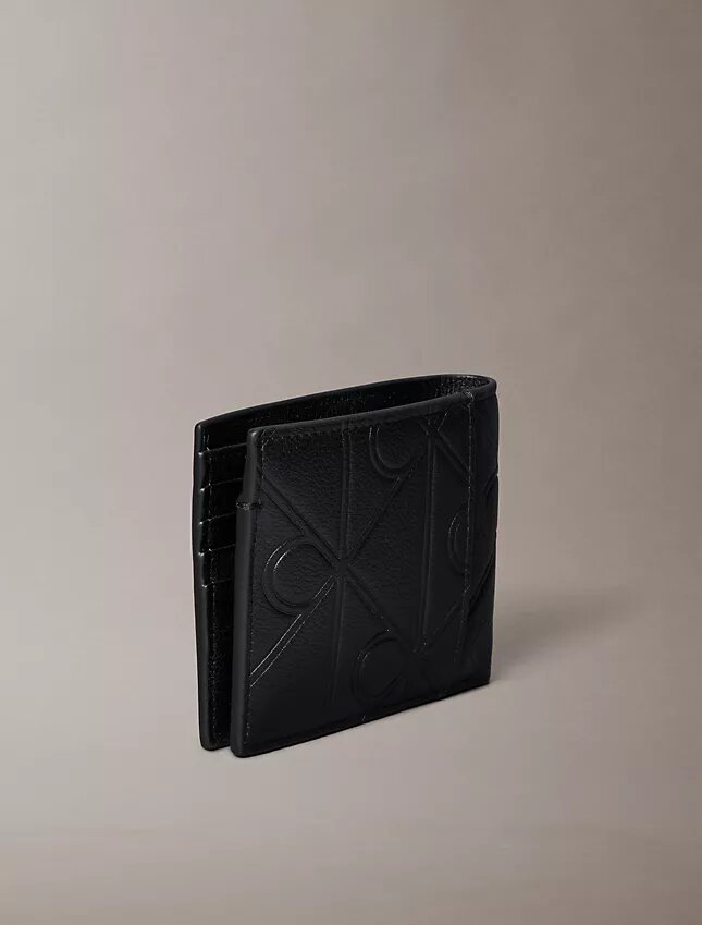 Embossed Emblem Logo Bifold Wallet with Coin Pouch Embossed Emblem Logo Bifold Wallet with Coin Pouch