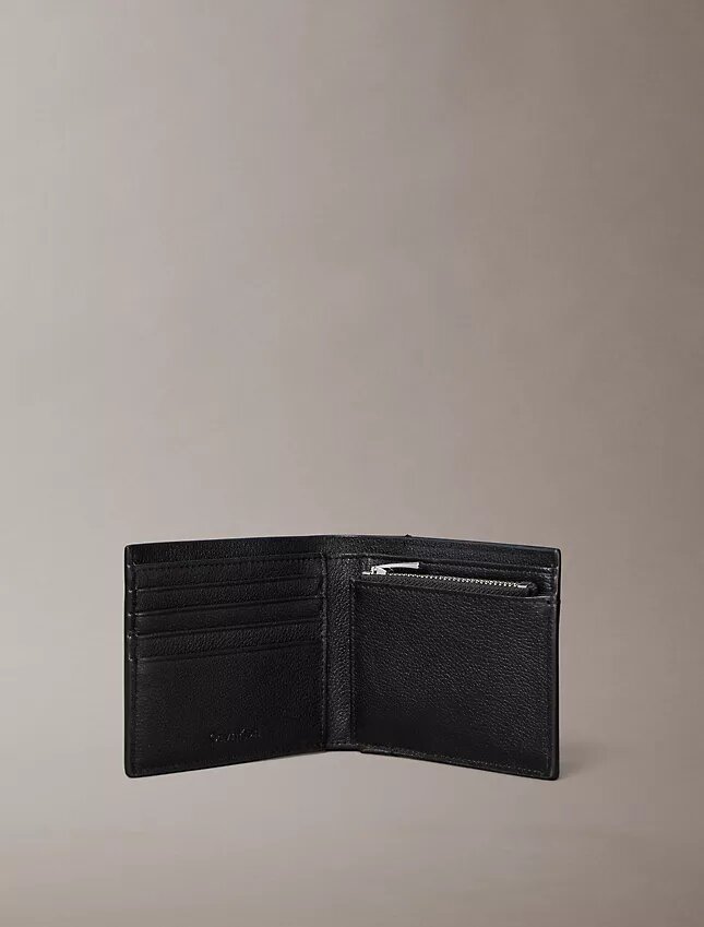Embossed Emblem Logo Bifold Wallet with Coin Pouch Embossed Emblem Logo Bifold Wallet with Coin Pouch