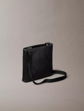 Embossed Emblem Logo Crossbody Bag