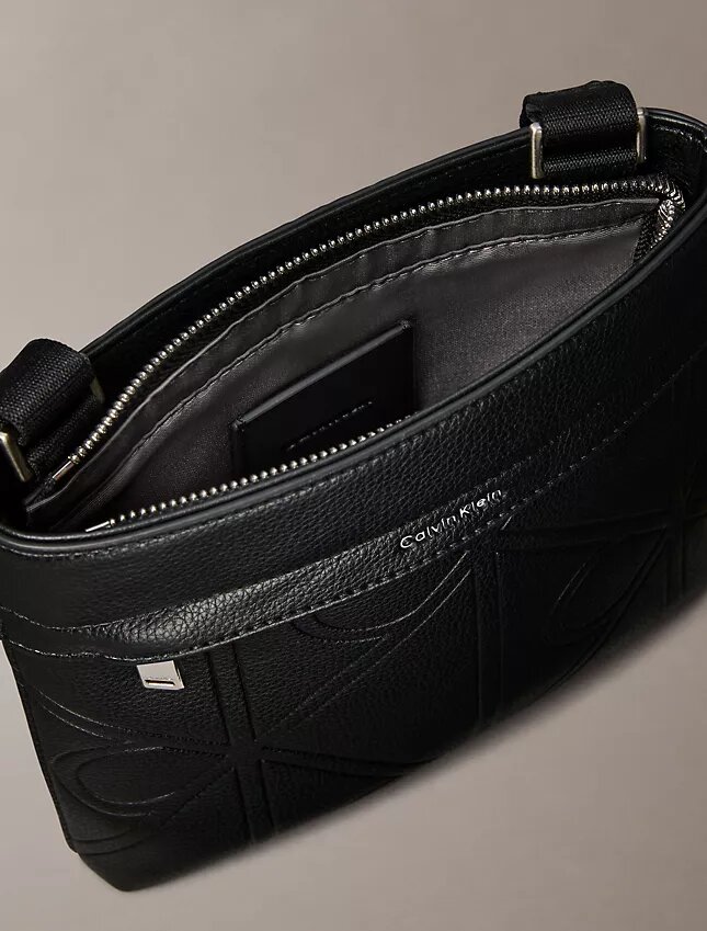 Embossed Emblem Logo Crossbody Bag Embossed Emblem Logo Crossbody Bag