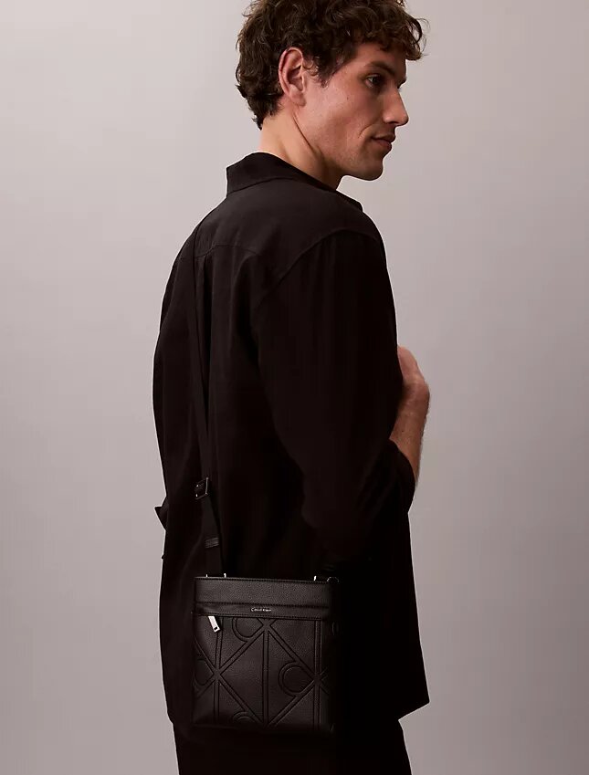 Embossed Emblem Logo Crossbody Bag Embossed Emblem Logo Crossbody Bag