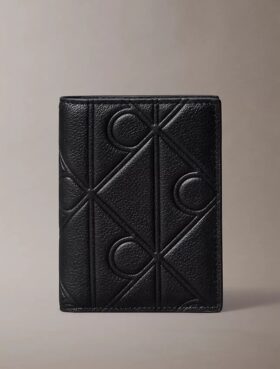 Embossed Emblem Logo Slim Bifold Wallet Embossed Emblem Logo Slim Bifold Wallet