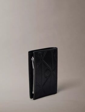Embossed Emblem Logo Slim Bifold Wallet Embossed Emblem Logo Slim Bifold Wallet