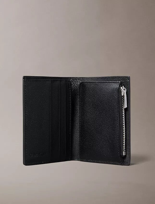 Embossed Emblem Logo Slim Bifold Wallet Embossed Emblem Logo Slim Bifold Wallet